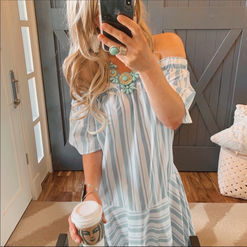 Stripe Cotton Maxi Dress